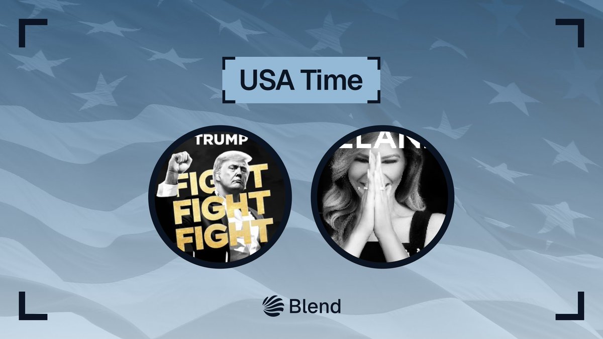 BlendLaunch's tweet photo. America, on Blend. $TRUMP and $MELANIA are live as pairs. Pick one and launch your token against it. https://t.co/lu7Rh1K7K5