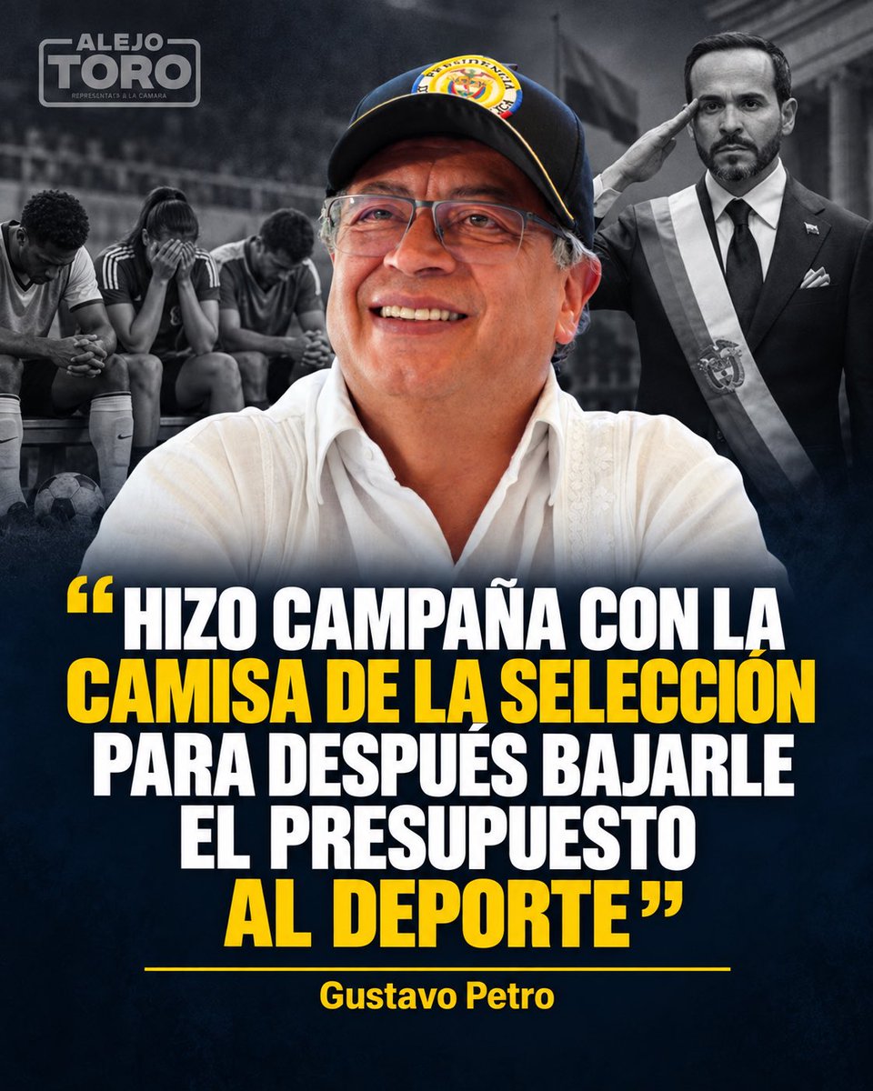 AlejoToroAnt's tweet photo. Presupuesto del deporte se redujo 41% en gobierno de la Espriella. Los noto, arrepentidos… https://t.co/sndutWzM5U