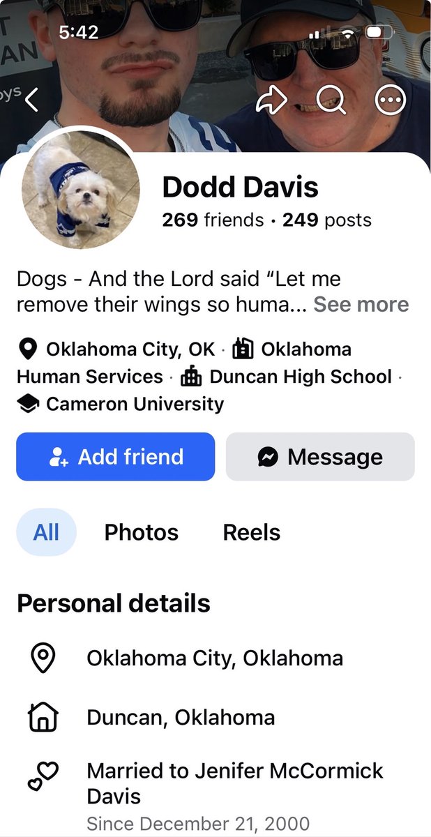 Anc_Aesthetics's tweet photo. Meet Roman Davis. Roman thinks it's funny to celebrate the assassination of Charlie Kirk. Roman is a student at The University of Oklahoma class of 2030. 

His parents are Jennifer McCormick Davis and Dodd Davis. Jennifer works for the non-profit World Neighbors and Dodd works for Oklahoma Human Services.