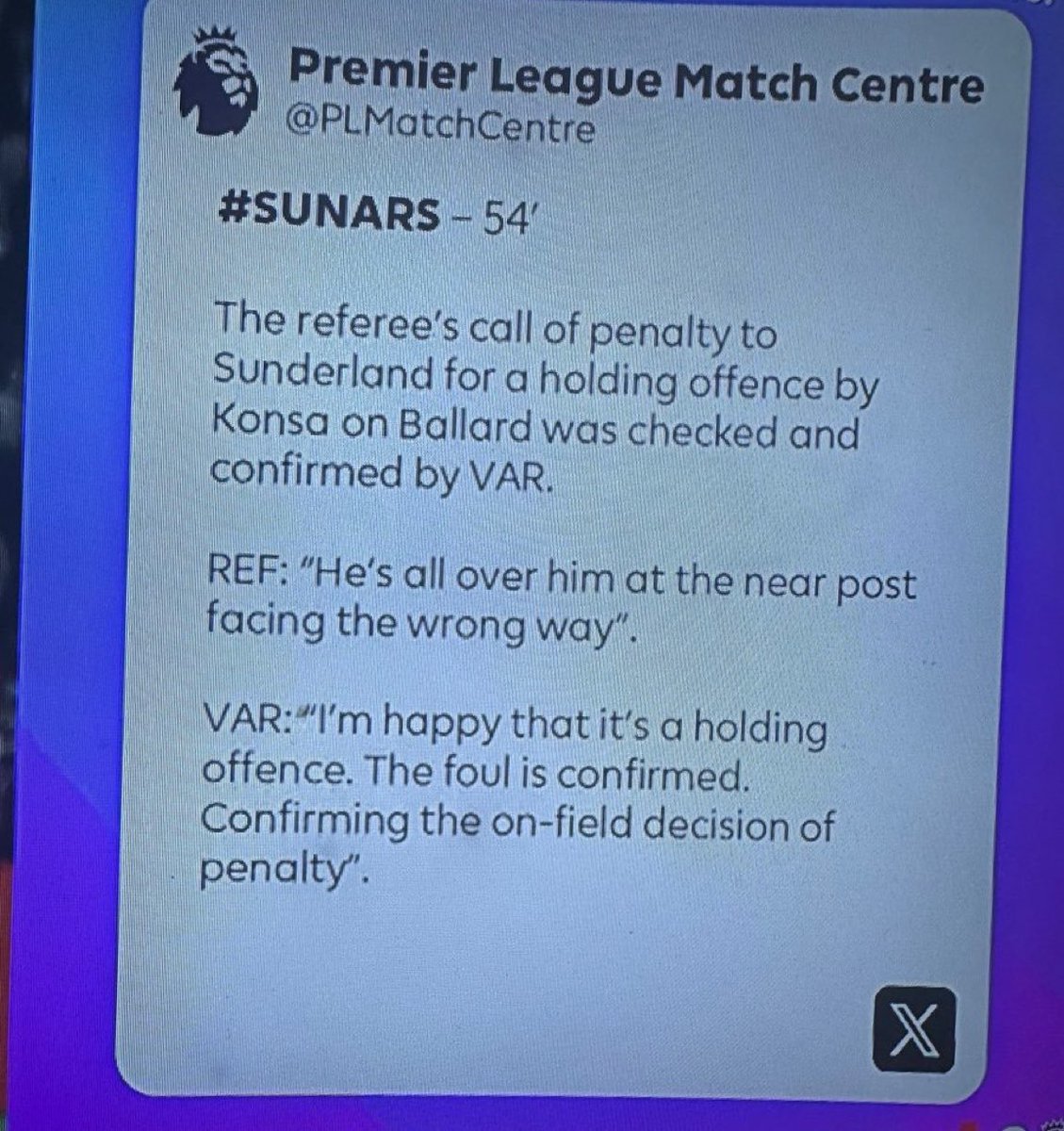 APresserV2's tweet photo. Sunderland were awarded a penalty for Ballard dragging Konsa down. 

State of refereeing in this country is at an all-time low. https://t.co/OJH814DPab