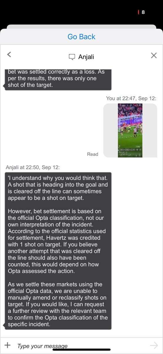Tommyjesss's tweet photo. @ObzxNasty @OptaJoe How is a shot being headed into the goal not a shot on target😂 https://t.co/bV1zS2gbfC