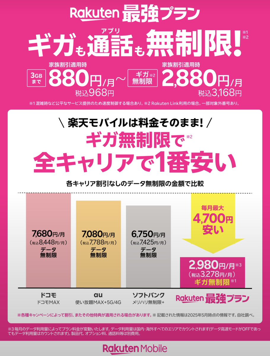 izzzy0830's tweet photo. 楽天モバイル楽天社員紹介ならmnpで14000ポイント🎊
三木谷社長リンクと従業員紹介リンクからのみ適用できます！
🔻従業員紹介キャンペーンエントリー
🔗 https://t.co/4RI57bfQan

＼通常より+1,000ポイント✨／
＼再契約や複数回線の申込もOK✨／ https://t.co/rhZIp61Mw6