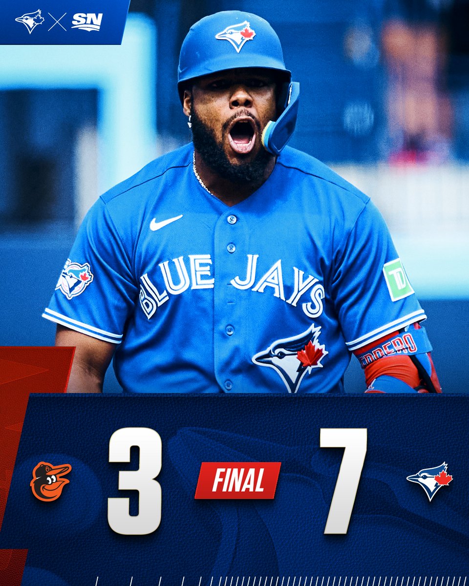 Sportsnet's tweet photo. THE BLUE JAYS ARE BACK IN THE WIN COLUMN 🫡 https://t.co/YTF6NAuM5E
