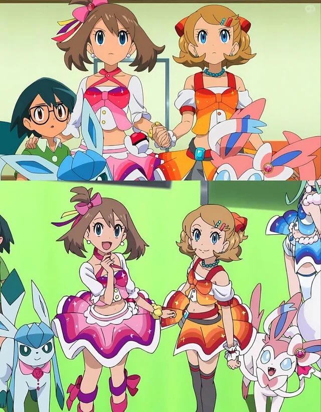 kalosnova's tweet photo. serena and may canonically being friends  is so important to me you don’t understand. like that’s my two favorite pokégirls https://t.co/fXPE9gnCR6