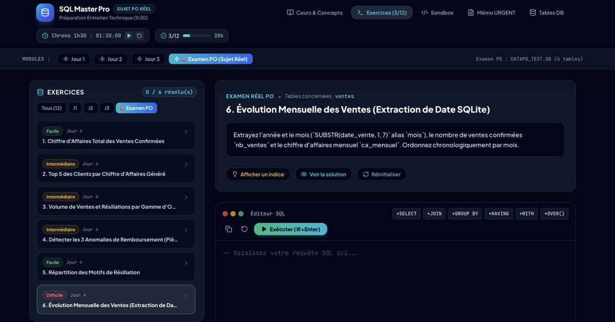 CodeLupin's tweet photo. Je passe un test technique sur du sql, on m'a fourni les tables en avances pour que j'installe du coup je me suis créer un web app pour me tester et améliorer mes compétences 

#sql #buildinpublic #dataanalyst https://t.co/Y7t2AhhIwc