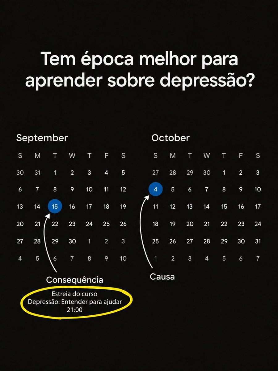 padre_paulo's tweet photo. É tanta notícia urgente, tanto absurdo e tanto escândalo que nós nem conseguimos mais lembrar do que era urgente, absurdo e escandaloso há 7 dias.

Em épocas como a que estamos vivendo, cuidar da saúde mental se torna ainda mais importante.

Felizmente, o Padre Paulo Ricardo vai lançar um curso para ajudar você a entender melhor um dos problemas cada vez mais presentes na vida dos brasileiros: a depressão.

Tudo isso sem abrir mão da medicina, da psicologia e da vida espiritual. Afinal, é preciso olhar para a pessoa humana como um todo: corpo e alma.

A estreia será agora, no dia 15/09, às 21 horas.
