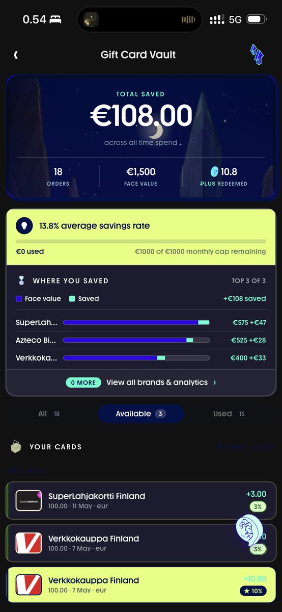 SerKrypto's tweet photo. @aldinho_crypto @plutus Great savings, thanks Plutus https://t.co/UW7OungDcy