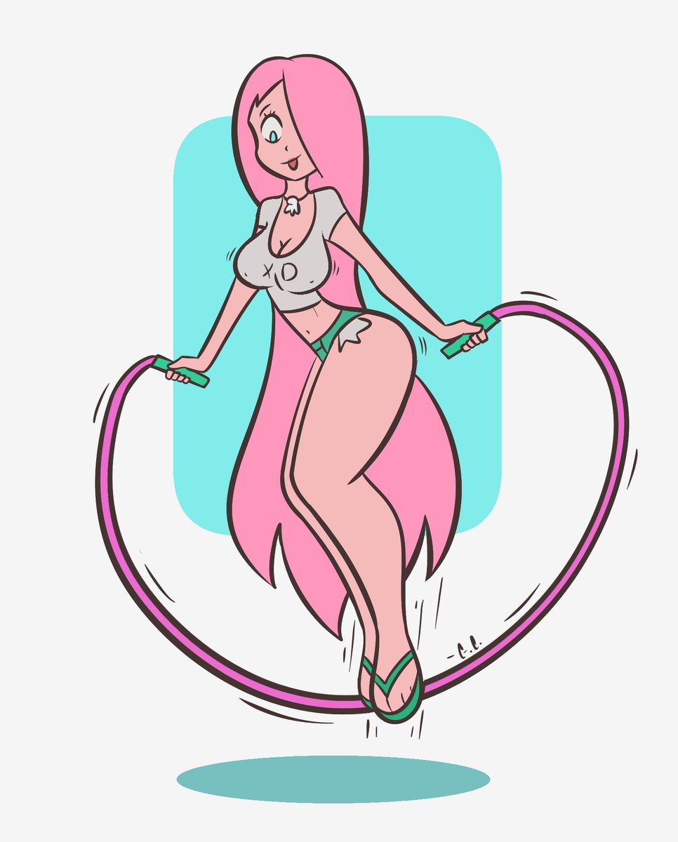 gabcdraws's tweet photo. (oc) Alexis jumping rope https://t.co/R99E48E4PJ