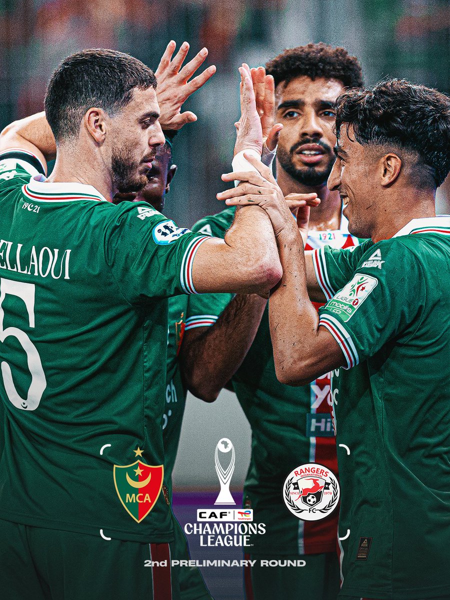 📝 | المولودية ستواجه إينوغو رينجرز النيجيري في الدور التمهيدي الثاني من منافسات رابطة أبطال إفريقيا 🏆 #TotalEnergiesCAFCL #نادي_مولودية_الجزائر 🟢🔴