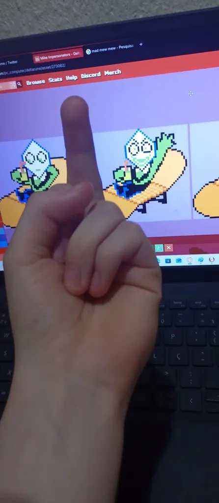 samualcheese's tweet photo. i looked at his spritesheet for reference but i ended up just staring at the sprites and shaking and gritting my teeth and imagining painful ways he could die https://t.co/fZMaoJFidD
