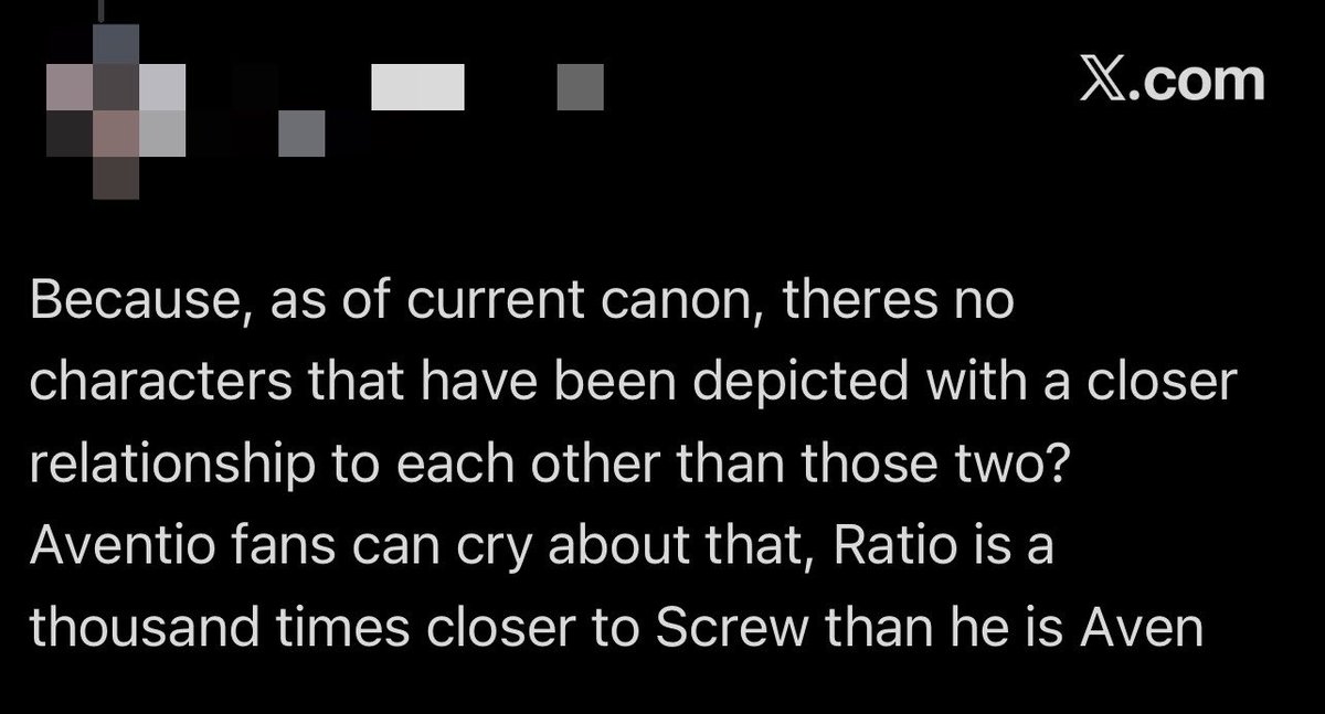 _aventiost's tweet photo. Ratio? Closer to Screwllum than he is with Aventurine? Yeah on planet what-the-fuck

I’m not gonna deny that screwllum &amp; dr ratio hold some importance to each other, but you can’t tell me that screwllum is the MOST important to dr ratio, when — https://t.co/kVRxo1OptJ