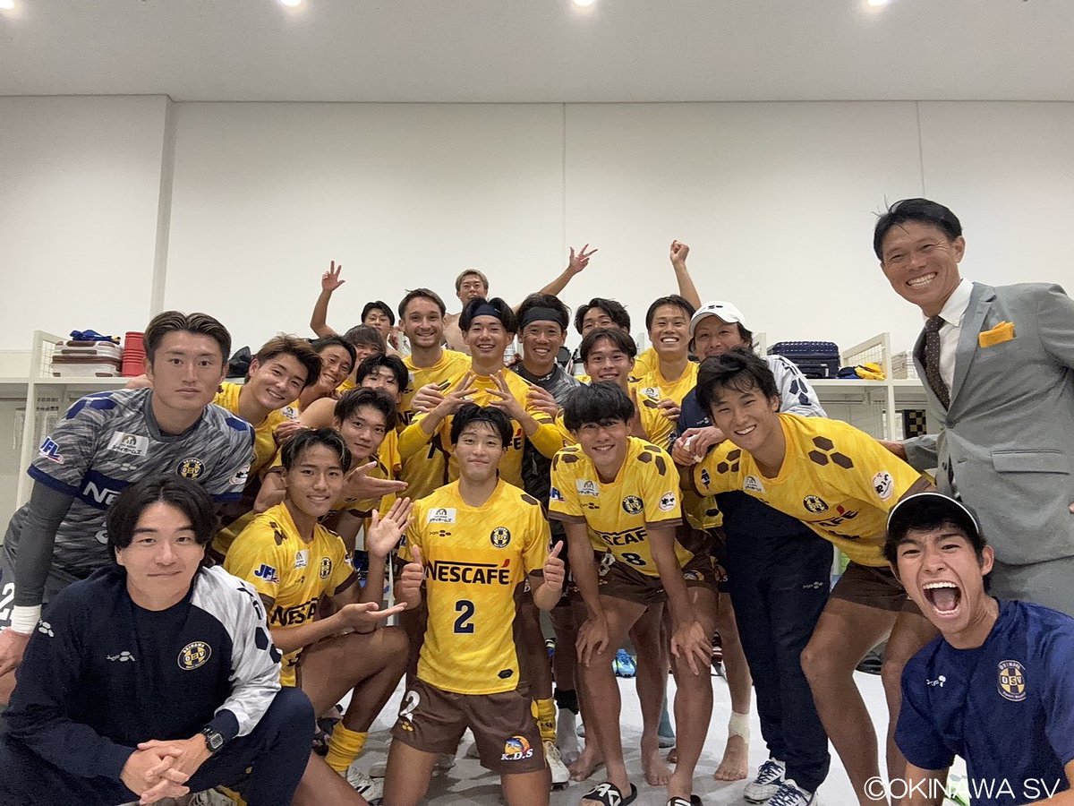 OSV_official's tweet photo. 📸｜𝑀��𝑡𝑐ℎ 𝑝ℎ𝑜𝑡𝑜 
小堀ハットトリックで今季初勝利!!

第28回 #jfl 第3節 9月12日（土）18:00 
#沖縄SV 4-1 #ラインメール青森
（前半1-0）
（後半3-1）
 沖縄SV得点者： 
18FW #小堀空 ×3
13MF #村田達哉

https://t.co/h8Yu5gPhWO
 
#okinawasv #okinawasoccer https://t.co/11f6EpBmoj