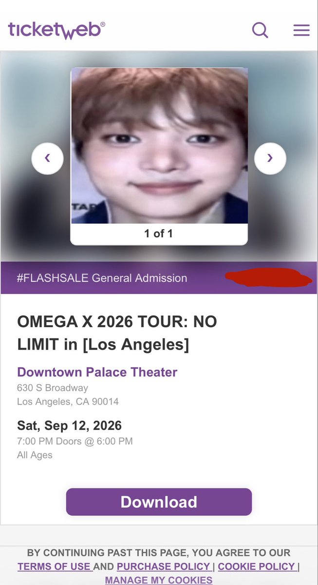 iluvmattchuuu's tweet photo. who wants a free ticket for omega x today in LA? https://t.co/IrbJS5bY42