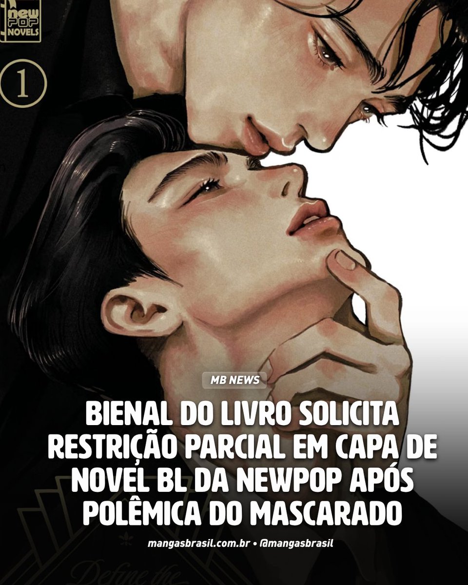 MangasBrasil's tweet photo. Bienal do Livro solicita restrição parcial em capa de novel BL da NewPOP após polêmica do mascarado

Alguns dias após o incidente envolvendo um indivíduo mascarado que interagiu de forma inapropriada com mulheres no estande de uma editora de dark romance na bienal do livro de São Paulo, a organização do evento realizou uma espécie de vistoria nos demais estandes e solicitou à editora NewPOP que cobrisse parcialmente a capa da novel BL “Define the Relationship”.

A capa, ilustrada pelo artista Lucas Paixão, mostra um dos personagens acariciando o pescoço do outro de forma sensual. No entanto, o que causa estranheza é que diversas outras obras da editora com interações românticas nas capas, sejam elas hetero ou homoafetivas, não sofreram o mesmo tipo de restrição, o que gera questionamentos sobre quais foram os critérios aplicados.

Ficou sabendo de mais alguma editora que tenha passado por algo parecido durante o evento? Conta aí pra gente nos comentários.