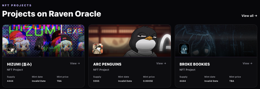 RavenOracle_'s tweet photo. IT'S FINALLY HERE 🐦‍⬛🔥

Our first ever raffles on Raven Oracle are LIVE!

3 WL raffles 👀

🎟️ @hizuminft
��� https://t.co/BMOnSCcW3j

🎟️ @brokeB00kies
→ https://t.co/BQ7mw6Shap

🎟️ @ArcPenguins
→ https://t.co/0TnfRwqHwN
24 HOURS ONLY. Don't sleep 👀

More to come 🐦‍⬛❤️ https://t.co/dkMeKy1rXL