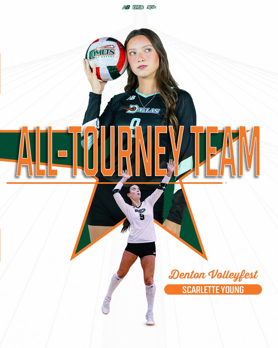 UTDallasVB's tweet photo. Last weekend, Scarlette Young earned a spot on the Denton Volleyfest All-Tourney Team!

#Whoosh https://t.co/jAn6AmVB3s