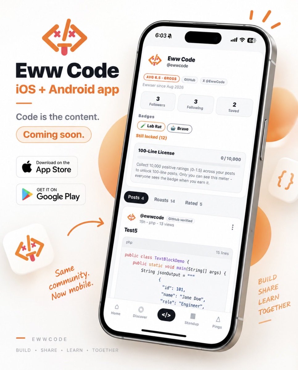 EwwCode tweet picture