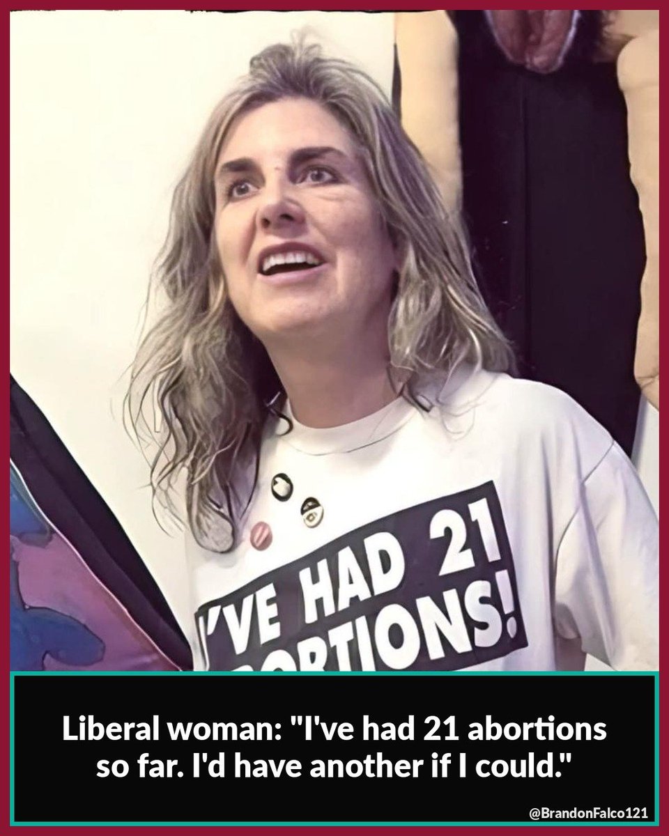 BrandonFalco121's tweet photo. What do you call a woman who has had 21 abortions? https://t.co/wOjh1thLO0