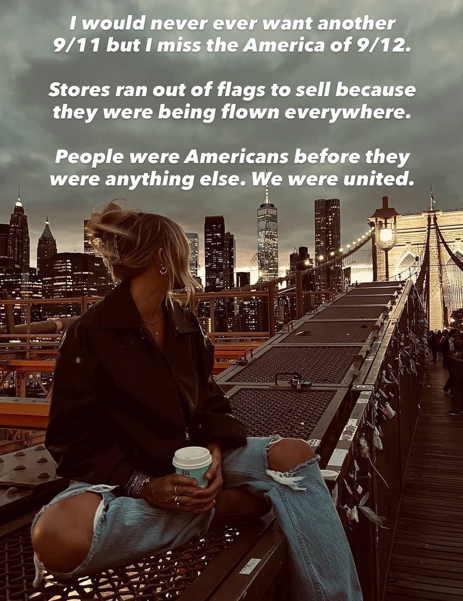 AlixG_2's tweet photo. I miss the America of 9/12 too https://t.co/ln9PA1yjqD