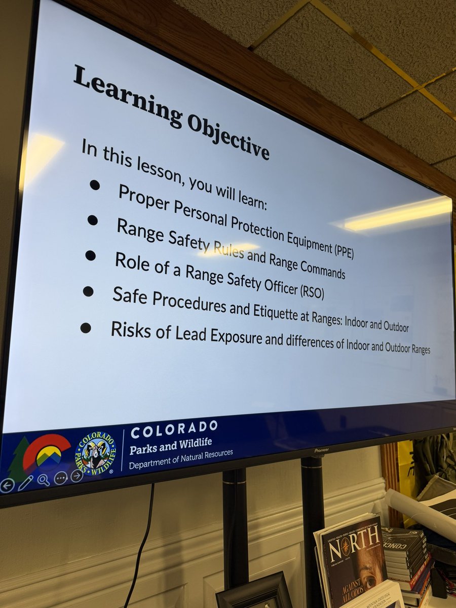 boomstickbabe's tweet photo. Teaching the SSF class today to appease the gun control requirements of SB25-003.

Notice the STATE MANDATED instructions talk about PPE.

Do you see PPE in these photos?
Also what does BOLT ACTION rifles have anything to do with Semiautomatic gas powered magazine fed firearms?

This entire process is a JOKE.