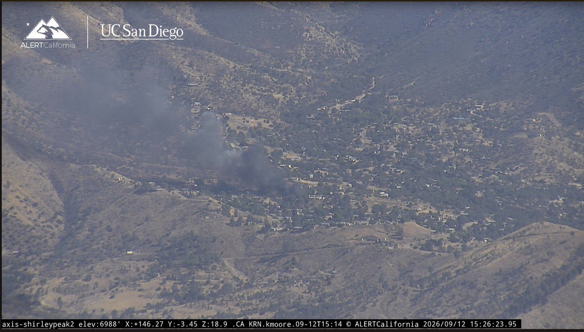 kerncountyfire's tweet photo. #VegetationFire #RockyFire
Kern County Fire crews are on scene of a vegetation fire that started in the area of Piute St. & Conifer Ct. in Bodfish.
We will continue to monitor and update information as needed. https://t.co/6C7Jn3Wqbx