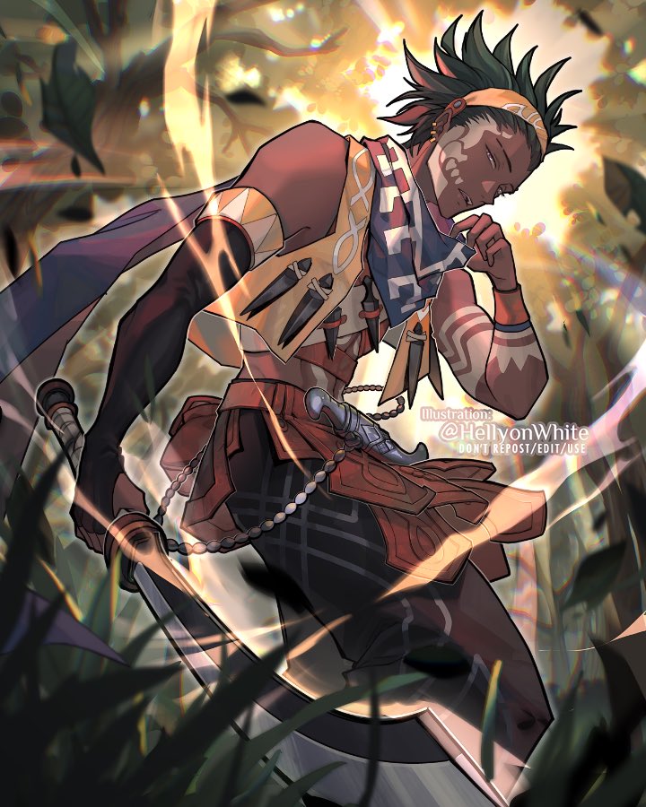 HellyonWhite's tweet photo. Print commissioned by @NazeehTarsha , voice of Diego in Fire Emblem: Fortune's Weave! https://t.co/0wbCsgQ0HN