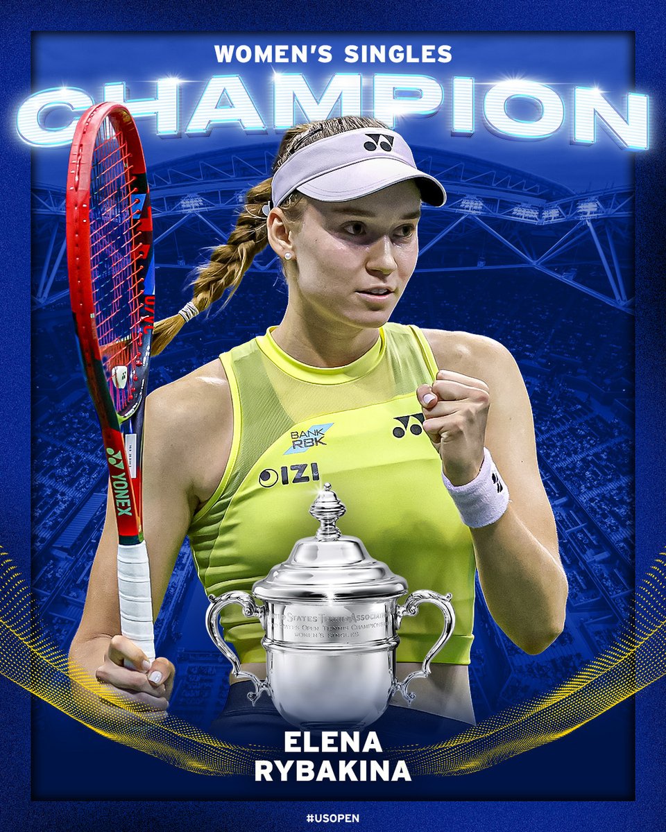 usopen's tweet photo. Concrete jungle where dreams are made of.

Elena Rybakina is a US Open champion!!! 🏆 https://t.co/1QB8jDNTP6
