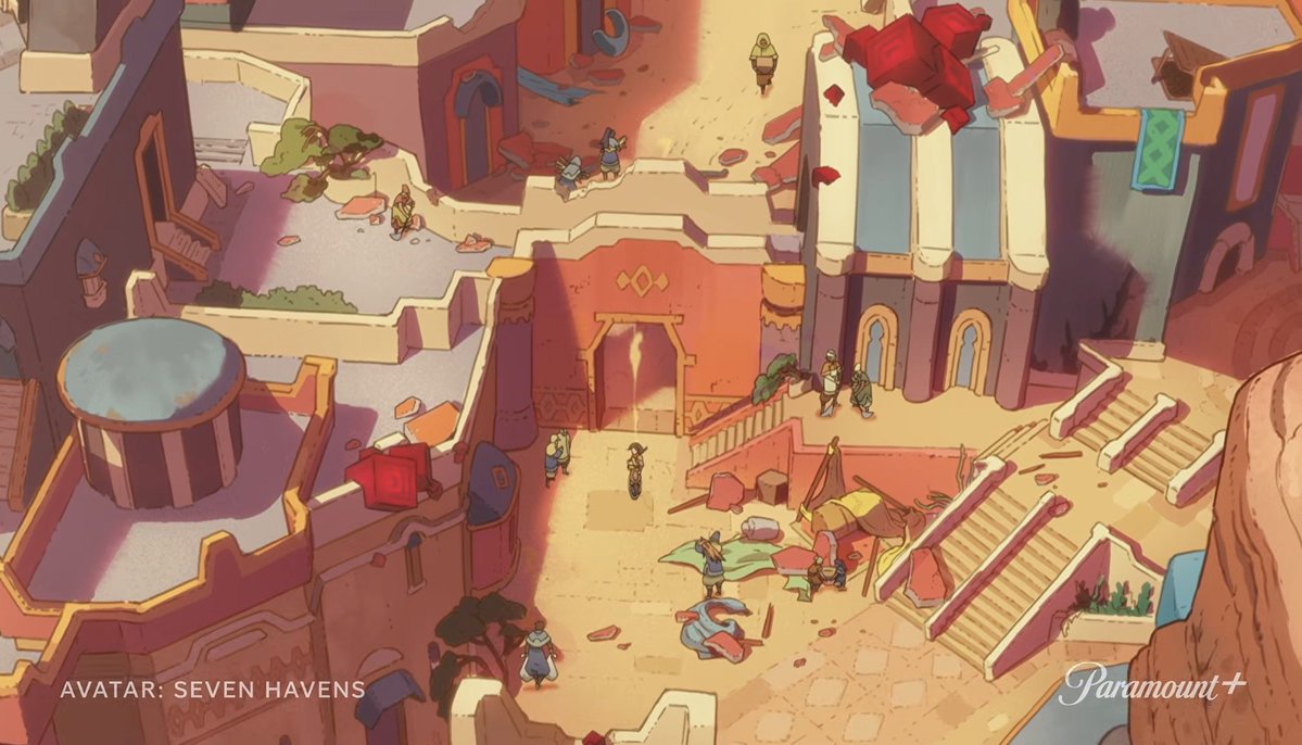 Truegreen7's tweet photo. We are seeing mostly one city out of 7 in the trailer (From my understanding) and even then the real world inspiration has moved from east asia to west/south asia, with a hint of Moebius. I find that cool. https://t.co/HCwEQtUltV