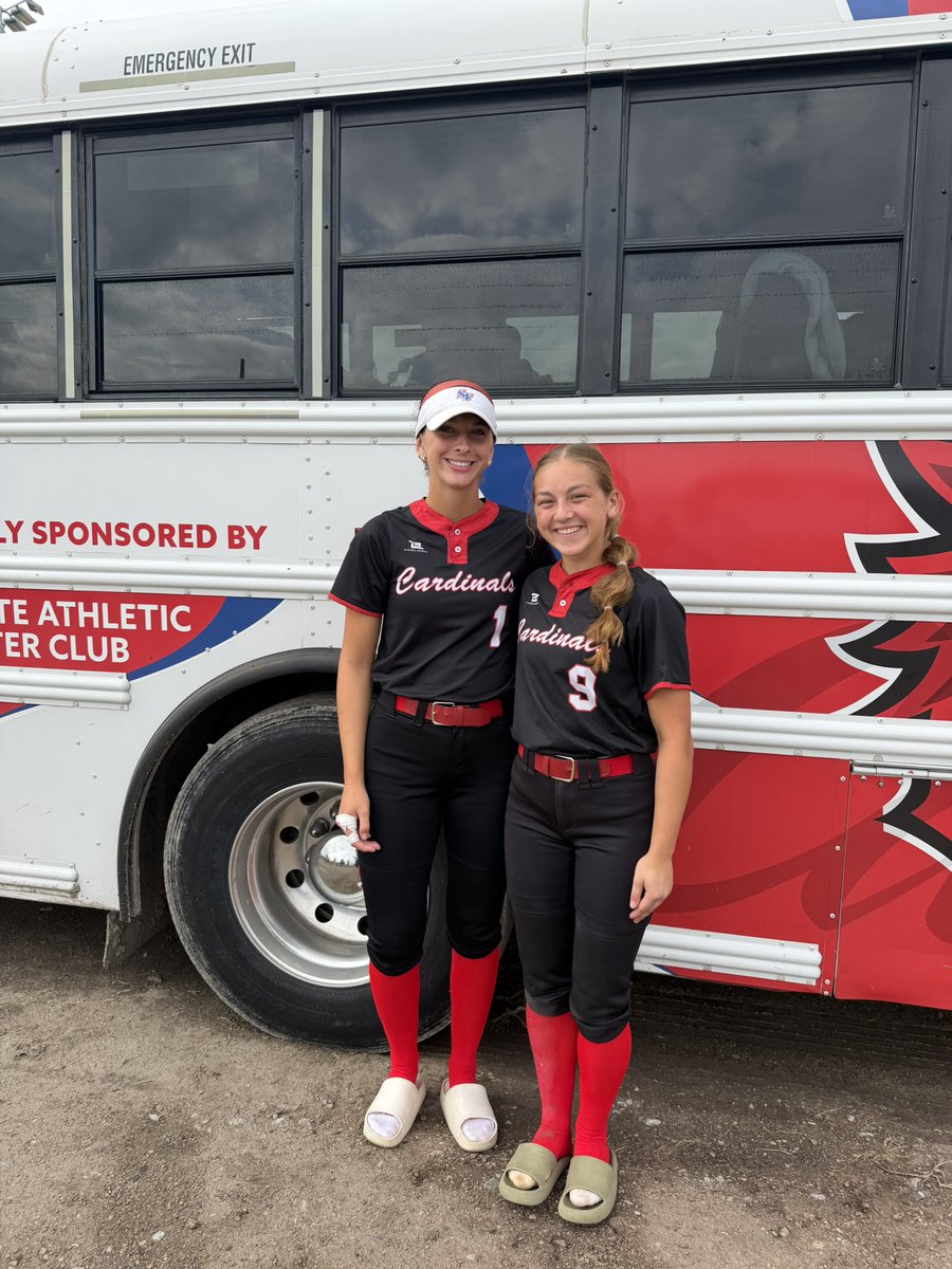 CreteSoftball's tweet photo. Cardinals bring home two wins advancing our record to 15-0! 
Hwy 6 12-0 in 3 inn
Cozad 12-0 in 4 inn

Off. MVP is Makesha!
Def. MVP is Brylie! 
Culture Champs are Makesha, Brylie, &amp; Hayley!
@madynn_dunham10 &amp; @IzzyOltmans throw a combined perfect game vs Cozad! 
❤️💙 https://t.co/P799R1LMYS