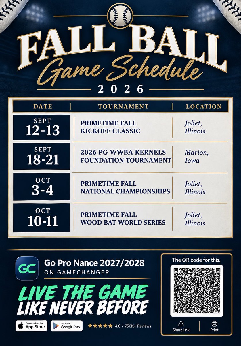 jakesnead0's tweet photo. Here is my schedule for this fall season with @gopro_ball on Go Pro Nance 2027/2028. Can’t wait to show my hard work off, and looking forward to a great few tournaments with my teammates. @Blake21261 @PSHS_Halverson https://t.co/rlj7q60zn7