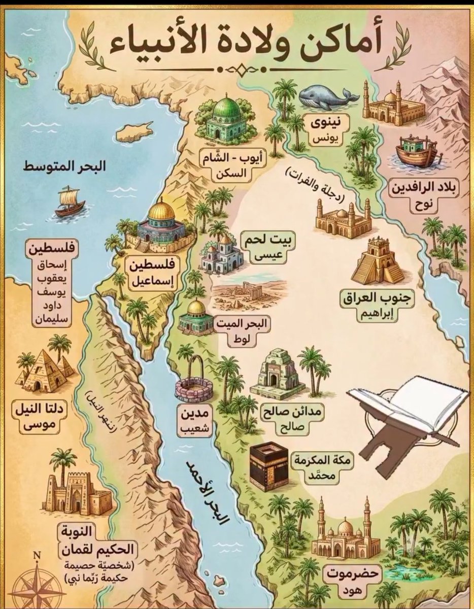 Greatiist0ffice's tweet photo. أماكن ولادة الأنبياء. https://t.co/84kc1vfS2L