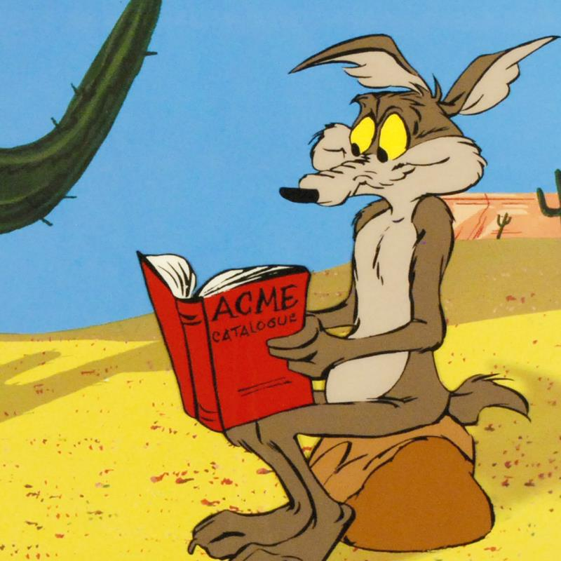 schumisnoopy's tweet photo. @Iloveorionmeg99 found better quality ones, wile e book says "acme catalogue" and road runner's "the neurotic coyote" https://t.co/sFT8Bw6UII