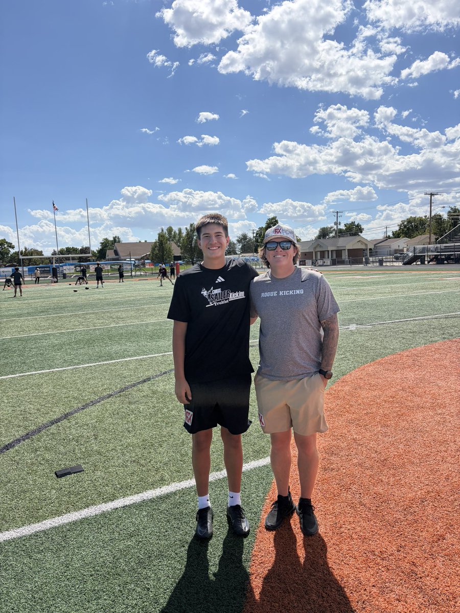JonnyPhillips29's tweet photo. Huge thanks to @Chris_Sailer for holding the fall camp in Utah. 

Had a great time competing with some of the best kickers and punters in the state. 

Made 50 yard field goal, best kickoff 67 yard 3.45 hang, good day on punts.
@RogueKicking  @obi1_39 @ThePuntFactory @CoachDaltonDunn @_MurrayFootball