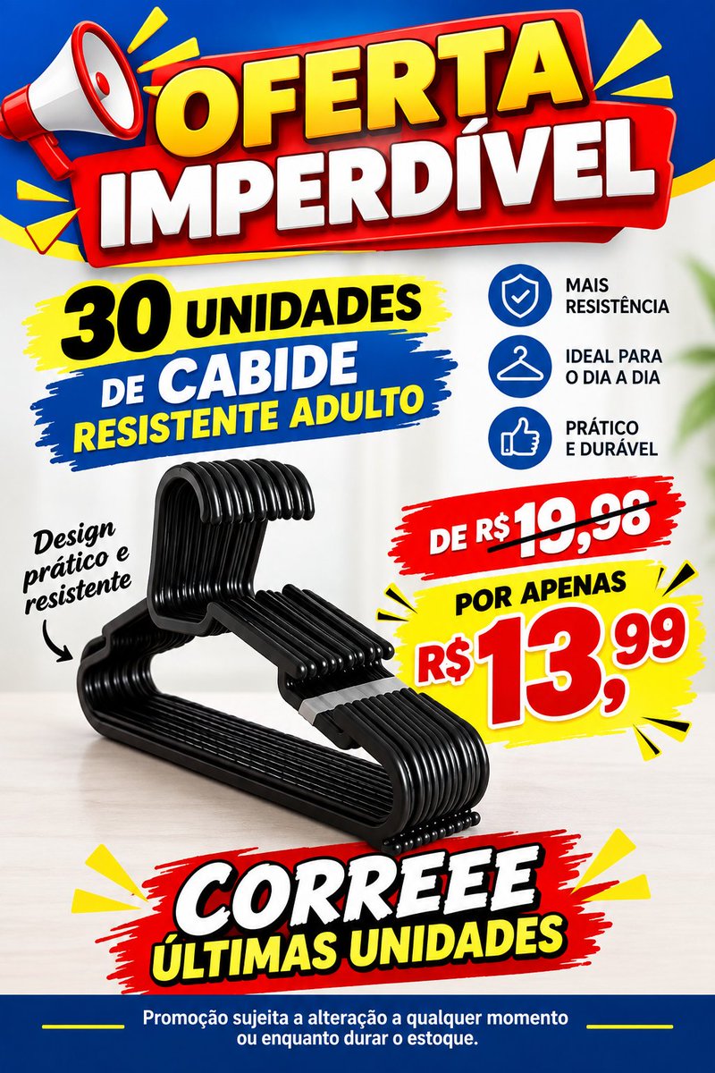 PaulaAmara29944's tweet photo. 🚨𝐎𝐅𝐄𝐑𝐓𝐀  𝐃𝐎 𝐃𝐈𝐀🚨

30 Unidades de cabide resistente adulto 

🔥De 19,98 por apenas 13,99🔥

https://t.co/Anf79Qr6K0
𝐂𝐋𝐈𝐐𝐔𝐄 𝐀𝐐𝐔𝐈👆👆 
𝐏𝐀𝐑𝐀 𝐂𝐎𝐌𝐏𝐑𝐀𝐑 𝐄𝐒𝐒𝐄 𝐏𝐑𝐎𝐃𝐔𝐓𝐎

#shopee #cabide
#Cabides #cabidederoupas https://t.co/GGVDa9DCie
