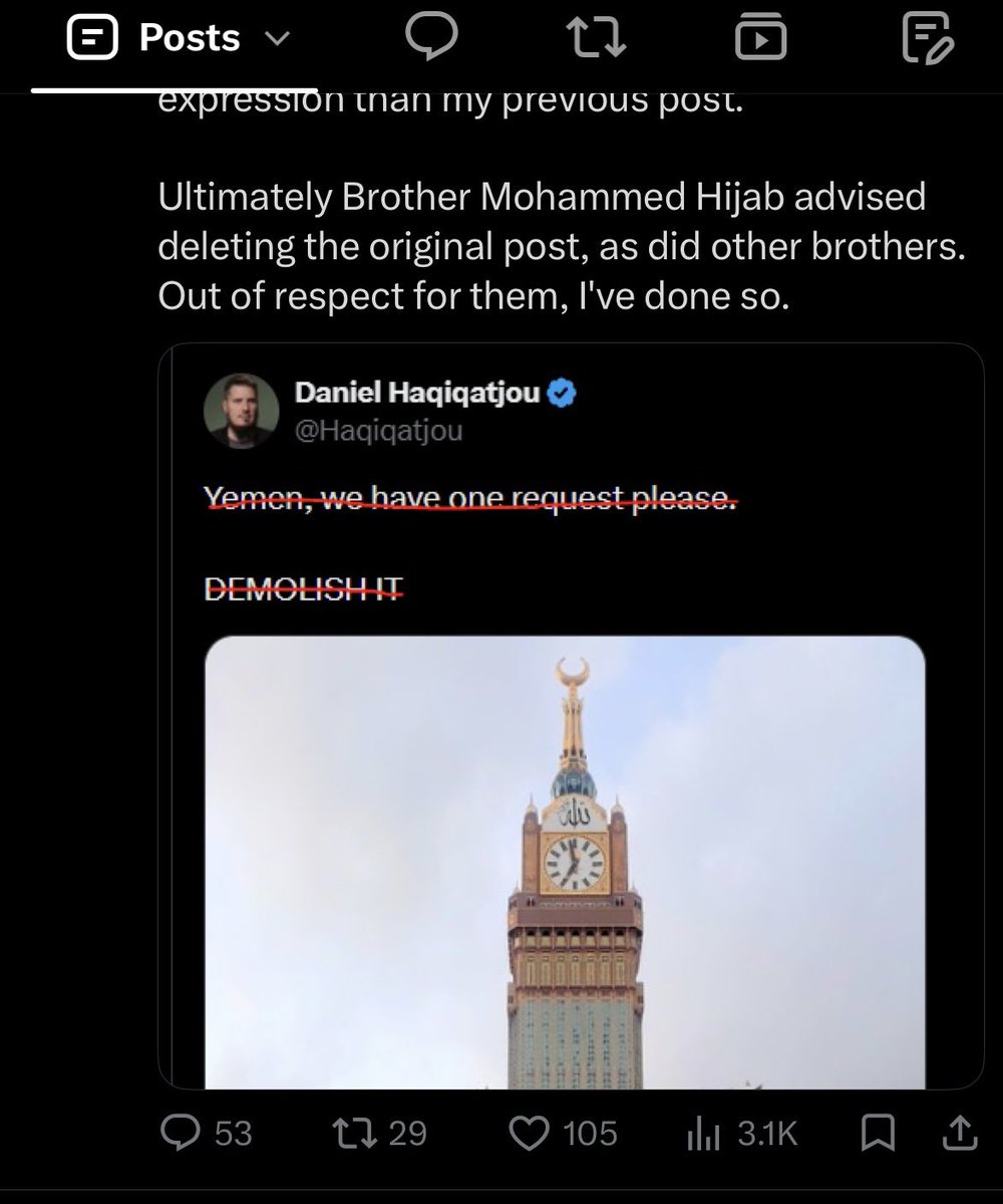 anwarphilly's tweet photo. More on the Reality of the Demagogue Daniel Haqiqatou: The Houthis should send missiles towards Makkah. https://t.co/FfhkrmE8j8