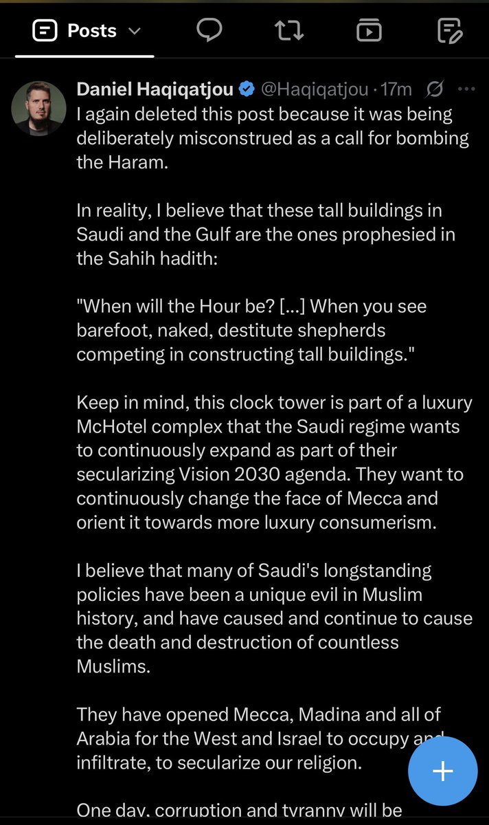 anwarphilly's tweet photo. More on the Reality of the Demagogue Daniel Haqiqatou: The Houthis should send missiles towards Makkah. https://t.co/FfhkrmE8j8