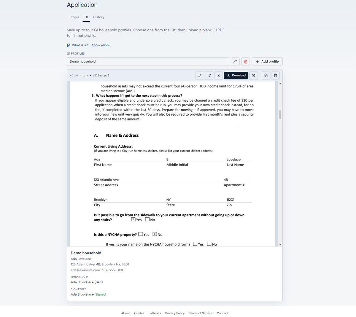 Settle_NYC's tweet photo. We have added an autofill feature for G1 applications! For those who are unfamilar with what G1 is, it is an application that you would have to fill out and submit after applying for a re-rental.
#nyc #affordablehousing #housingconnect https://t.co/4eu2mBZV5J