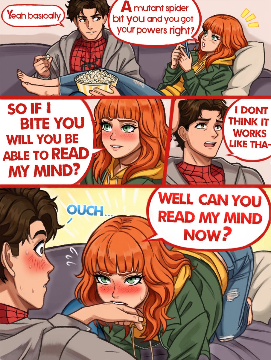 neggoartz's tweet photo. Spidey reads Jeans mind... 😊 1/2 https://t.co/Q1gmTt9Y16
