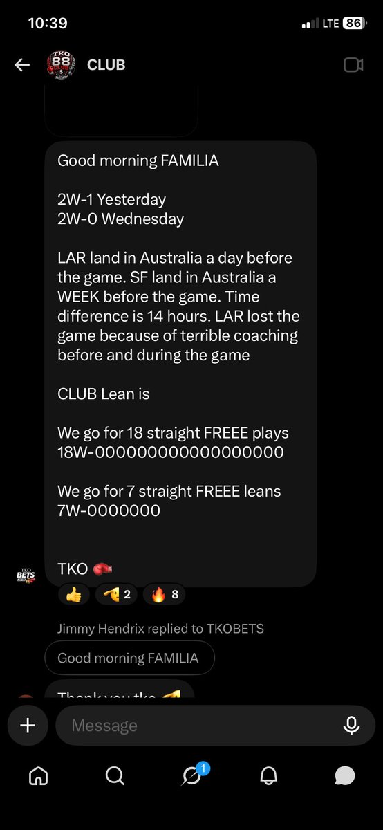 tkobetsexposed's tweet photo. ANOTHER FREE PLAY/LEAN LOSER FOR @TKOBETS1 

2-11 in free play leans

His record he posts couldnt be more wrong

Scammer !

All documented from @TKOBETS1 

We won’t see this in the recap tomorrow tho https://t.co/FCKPWH4Fq8
