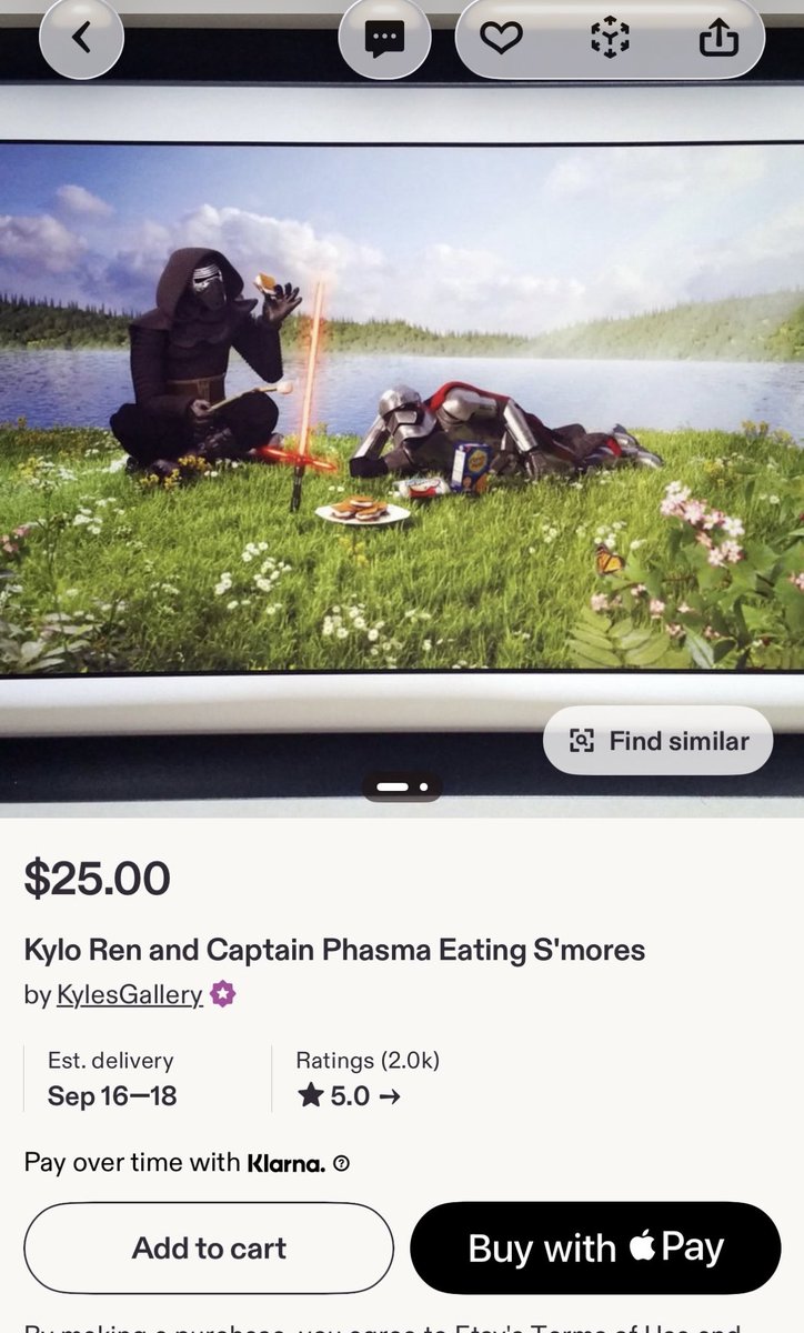 BarbiBlacker777's tweet photo. KylesGallery on Etsy everyone. You will love his stuff. If you’re a Star Wars fan you will want to get these prints. I ❤️ them all. They are playful, fun, and Whimsical. You won’t be disappointed. https://t.co/IssxBrhSqj