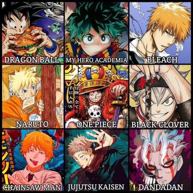 Shadman96170277's tweet photo. この中で、絵が一番綺麗な人気漫画はどれですか？

Which popular manga on here has the best art? https://t.co/bFg7RPpYjD