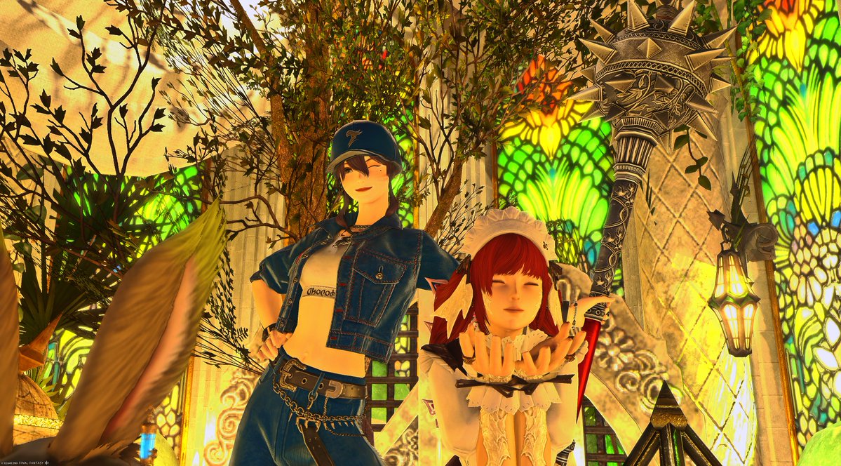 parhelionmys's tweet photo. ドラクエのフレさんと！
途中からジャンプしたら色々バグることに気づいて暴れ始めるゲーマー達でしたｗ

タグあった気がするけど、メモするの忘れちゃった；；
#FF14 #FF14SS https://t.co/bc1BFRFCLv