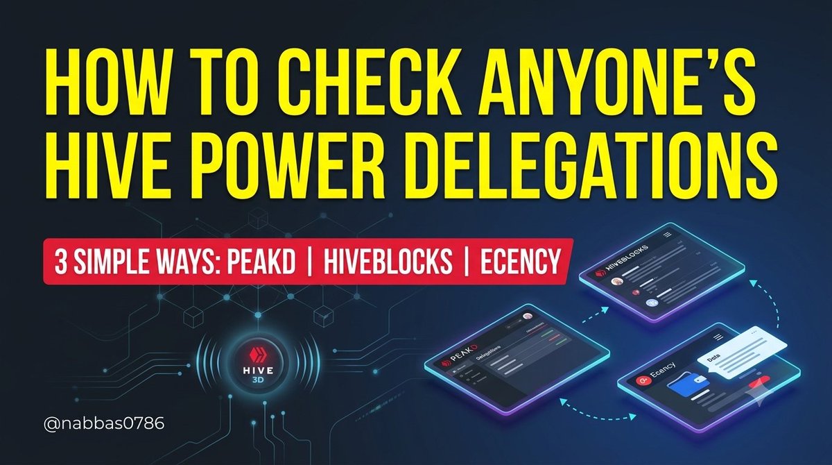 nabbas_0786's tweet photo. Learn how to check incoming and outgoing Hive Power delegations using PeakD, Hiveblocks, and Ecency in three quick, straightforward steps.

https://t.co/pYnOO7xuBH

#hive #hivelearners #pandax https://t.co/3qQUHPqZAg