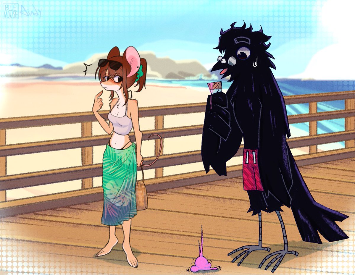 the_bluemouse's tweet photo. Beach episode ☀️🏖️ with @Andychull_ !

#anthro #furry #beachepisode #artcollab #comic https://t.co/ETrfmQwVq8