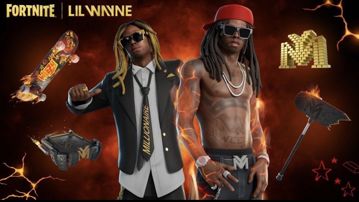 zangx1x5's tweet photo. 🎊Lil Wayne bundle giveaway🎊 

2x winners👑

2 days⏰

How to enter 
Use code zangx2 in itemshop show proof via video
And follow me @zangx1x5 

Comment done with video proof https://t.co/oGtklvTQBc