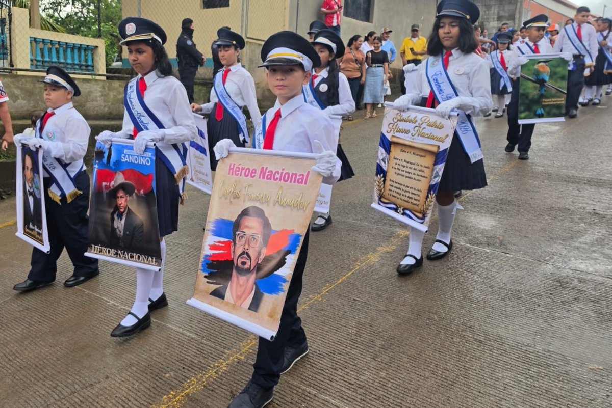 DJinotega's tweet photo. Quinto Desfile Escolar ¡Patria y Libertad, Patria y Dignidad! 🇳🇮💙🤍

En honor a los Indios Flecheros de Matagalpa, símbolo de valentía, identidad y amor a nuestra Patria. 🏹🇳🇮Jinotega 2026 https://t.co/t9BkZBjPAQ