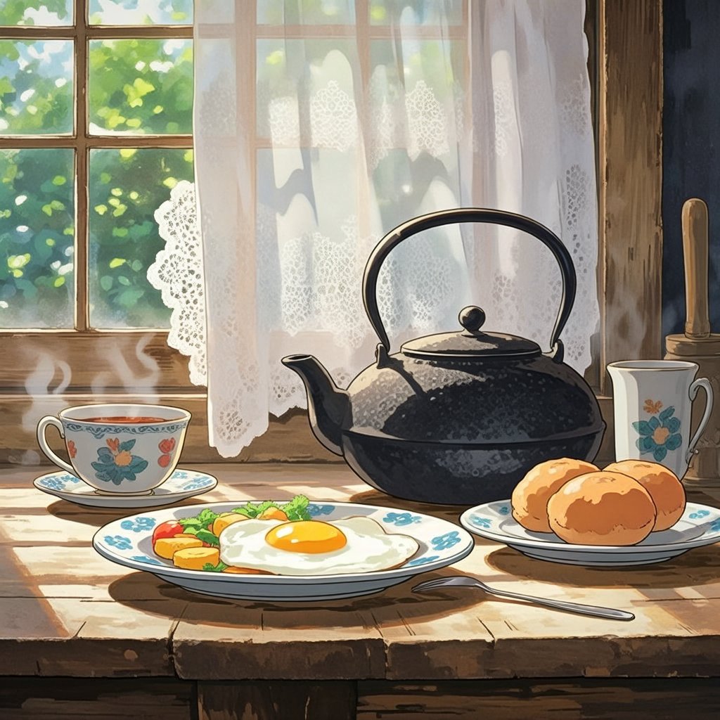 bisca616276's tweet photo. [Simple breakfast hits different on lazy Sundays  Warm pancakes with a drizzle of maple syrup and a cup of cozy tea—small joys make the best days!]， https://t.co/qXlUSrIGpc