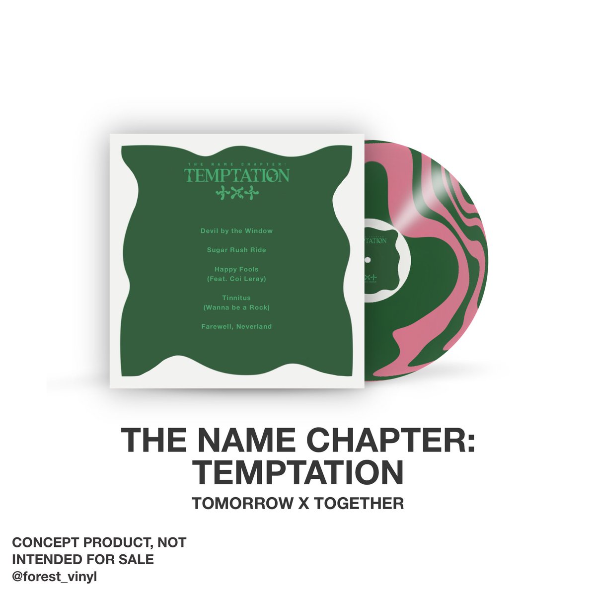 forest_vinyl's tweet photo. TXT - The Name Chapter: TEMPTATION 🍬🎢
Pressed on pink/green swirl vinyl
@TXT_bighit 
#txt #tomorrowxtogether #txt_temptation #kpop #vinyl #vinylconcept https://t.co/gR4AguOPpv