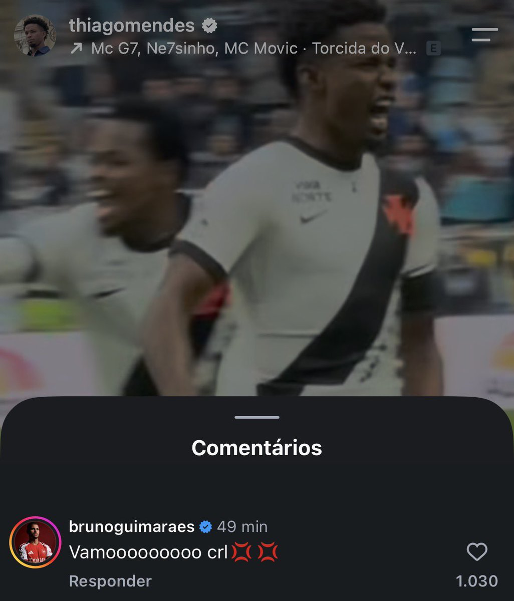newscolina's tweet photo. Bruno Guimarães é muito Vasco! https://t.co/qY27wRdp2L