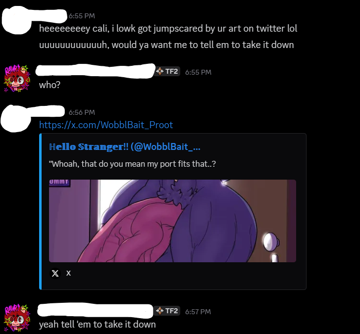SHINYTHI3F_'s tweet photo. @WobblBait_Proot Please take this down, upon the request of the OG Artist. https://t.co/FYDjg6Ec90